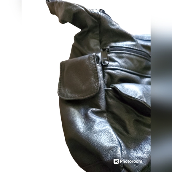 Woman's Ace Leather Goods Black Leather Shoulder Purse Excellent Condition - Picture 6 of 11